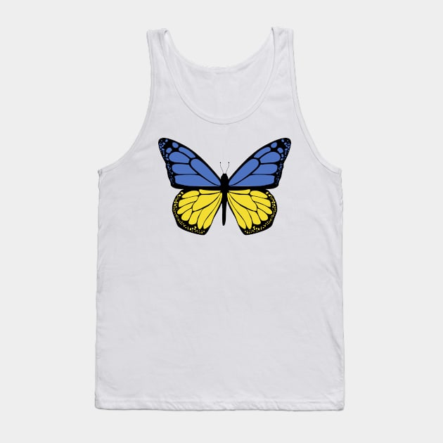 Ukraine Flag Butterfly Tank Top by BramCrye